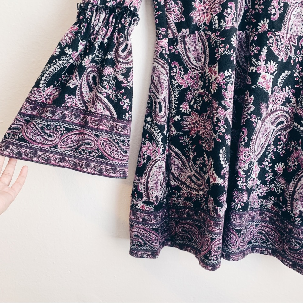 Xhilaration Mockneck Bellsleeved Fit & Flare Dress